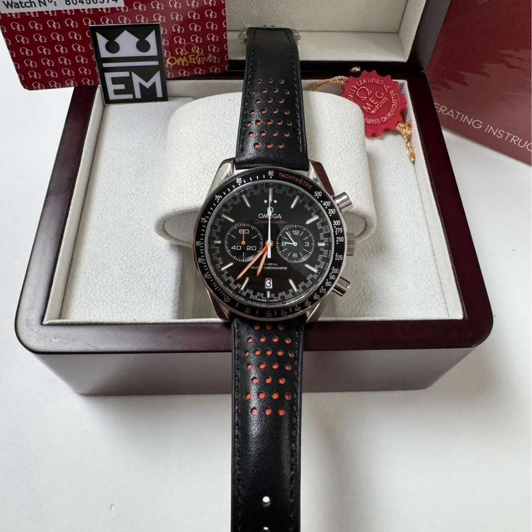 Omega Speedmaster Racing – Schwarz/Orange | Chronograph