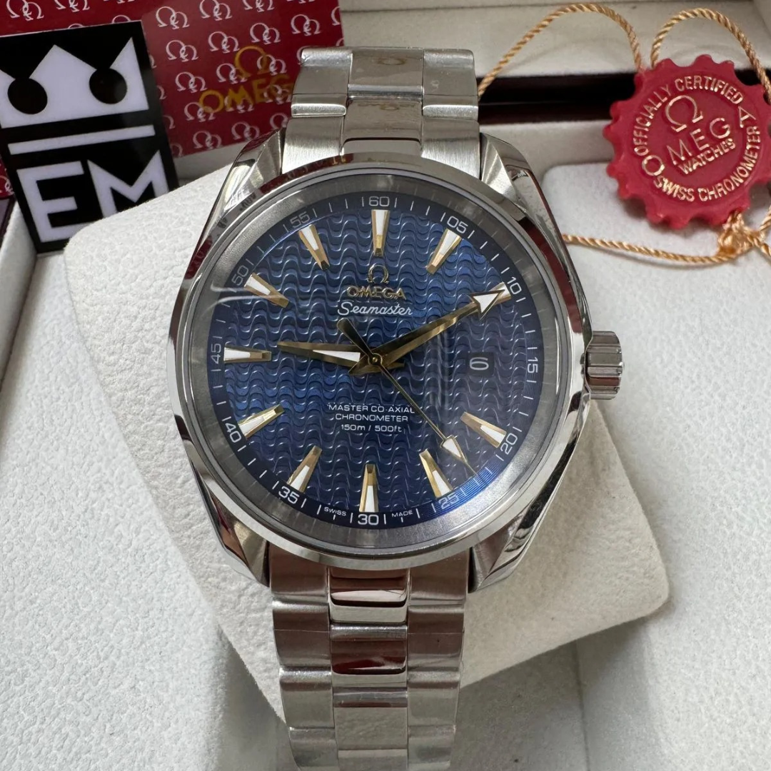 Omega Seamaster Aqua Terra Blaue Wellen