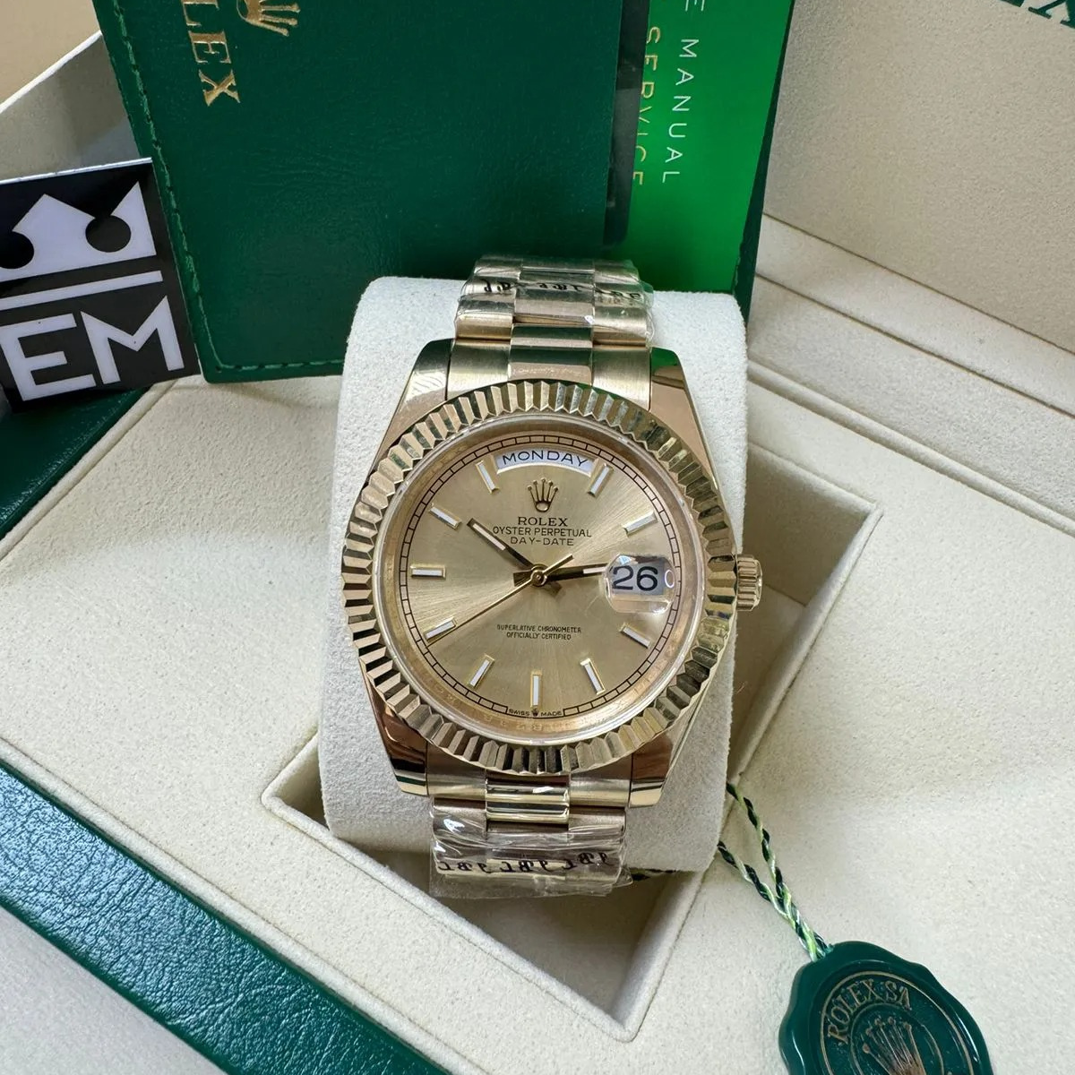 Rolex Day-Date 40 – Champagnerfarbenes Zifferblatt
