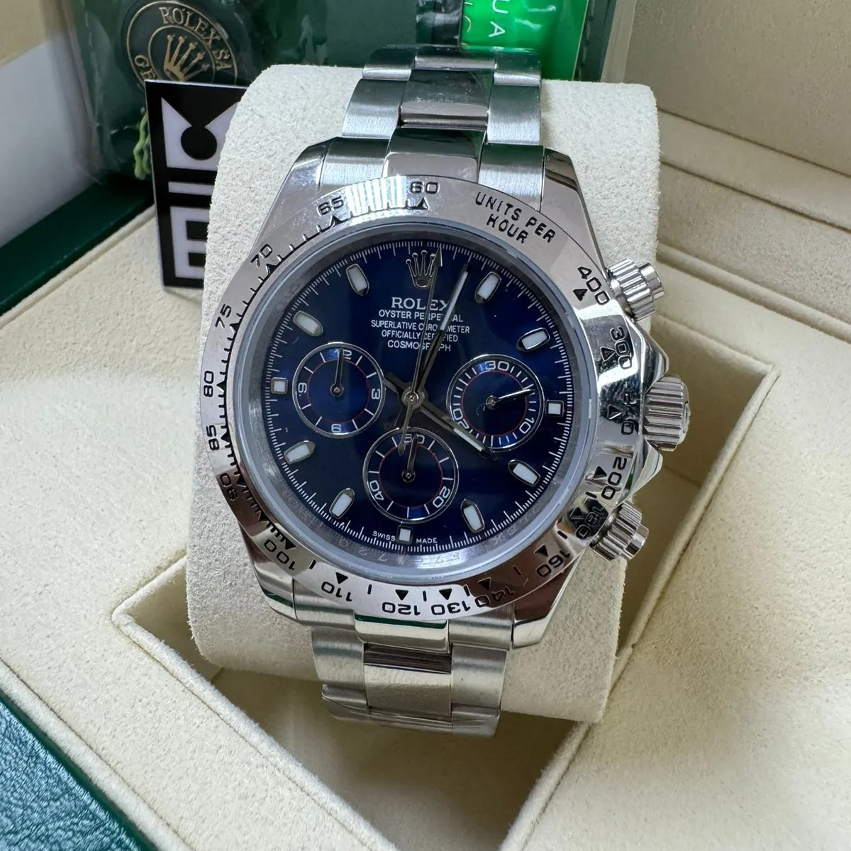Rolex Daytona 126509 – Platin-Edition – Blaues Zifferblatt