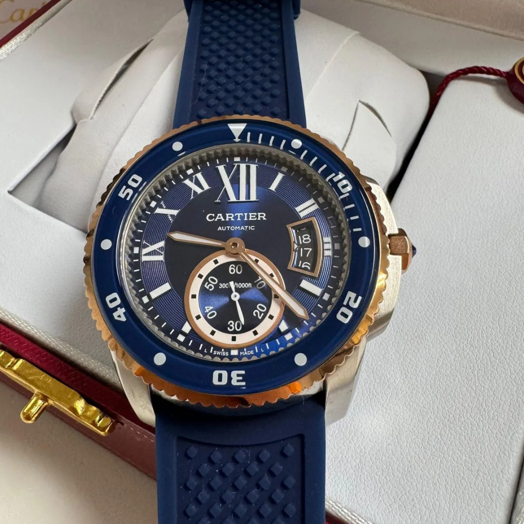 Cartier Calibre de Cartier Blau Gold – Automatik