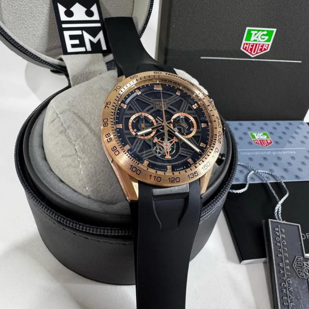 TAG Heuer Carrera Skelett Tourbillon – Roségold Schwarz