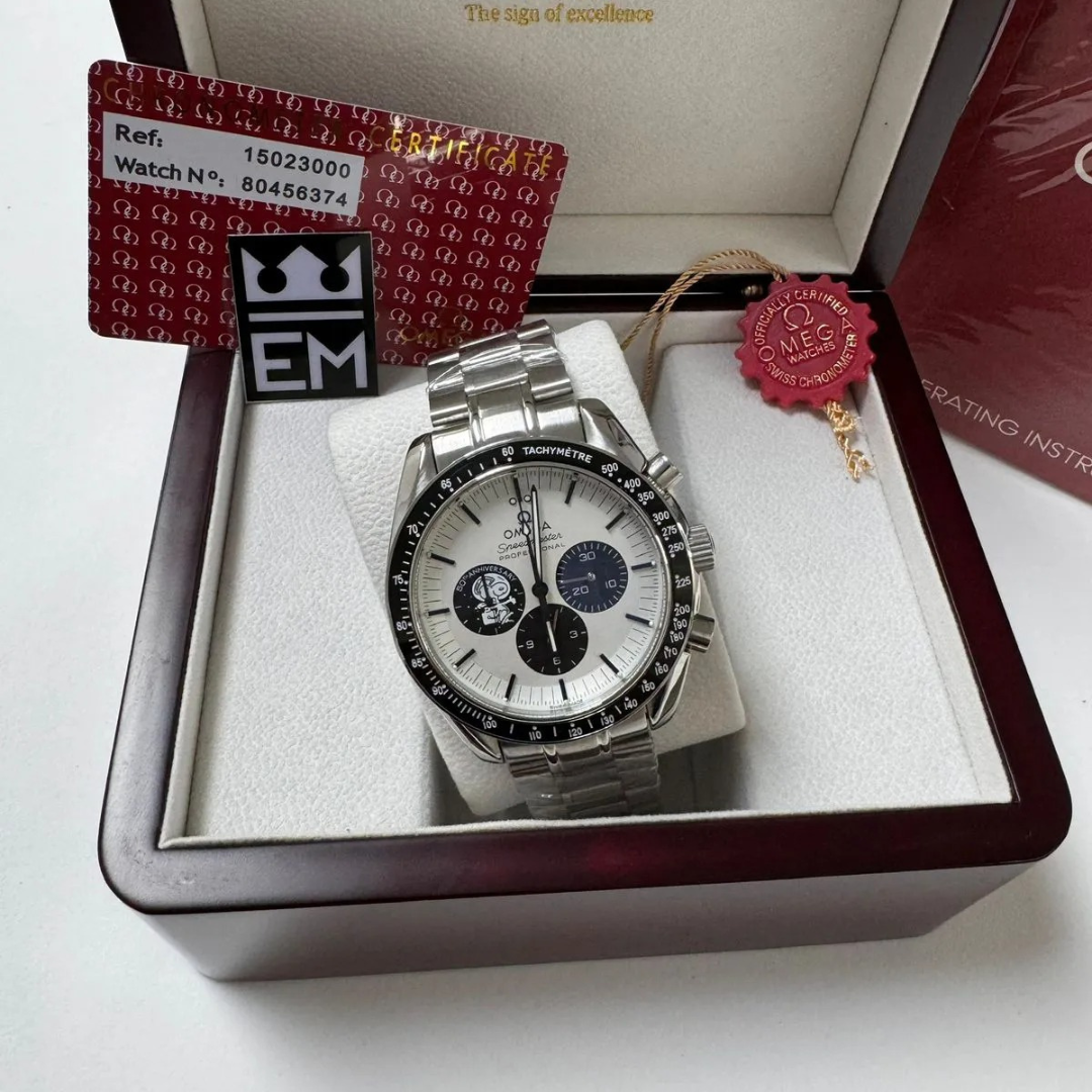 Omega Speedmaster „Apollo 11 Anniversary Edition“ – Weißes Zifferblatt | Edelstahlarmband