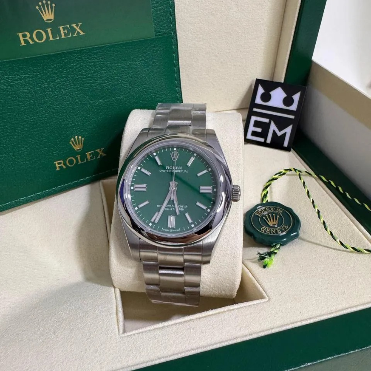 Rolex Oyster Perpetual 41 – Grünes Zifferblatt