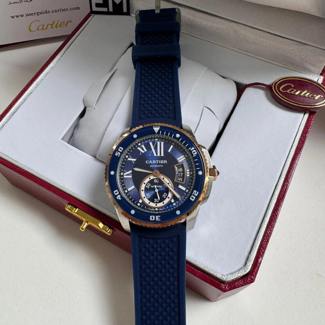 Cartier Calibre de Cartier Blau Gold – Automatik