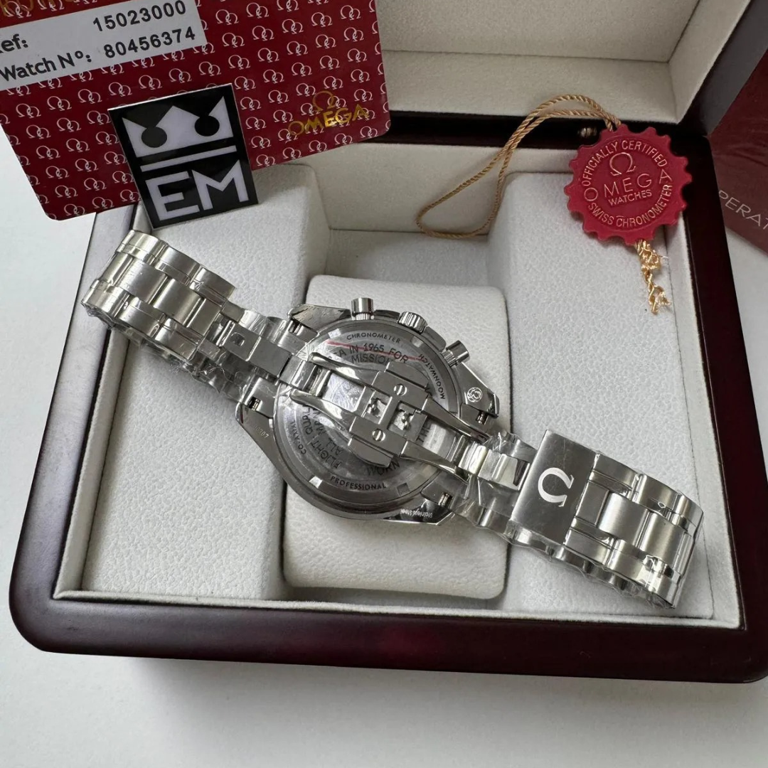 Omega Speedmaster „Co-Axial Master Chronometer“ – Weißes Zifferblatt | Edelstahlarmband