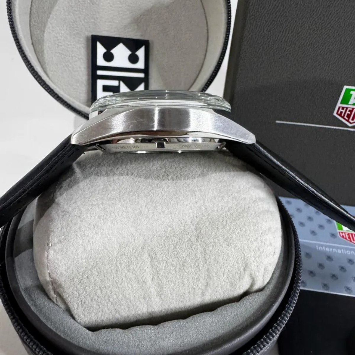 TAG Heuer Carrera Chronosprint – Silber/Schwarz – Lederarmband