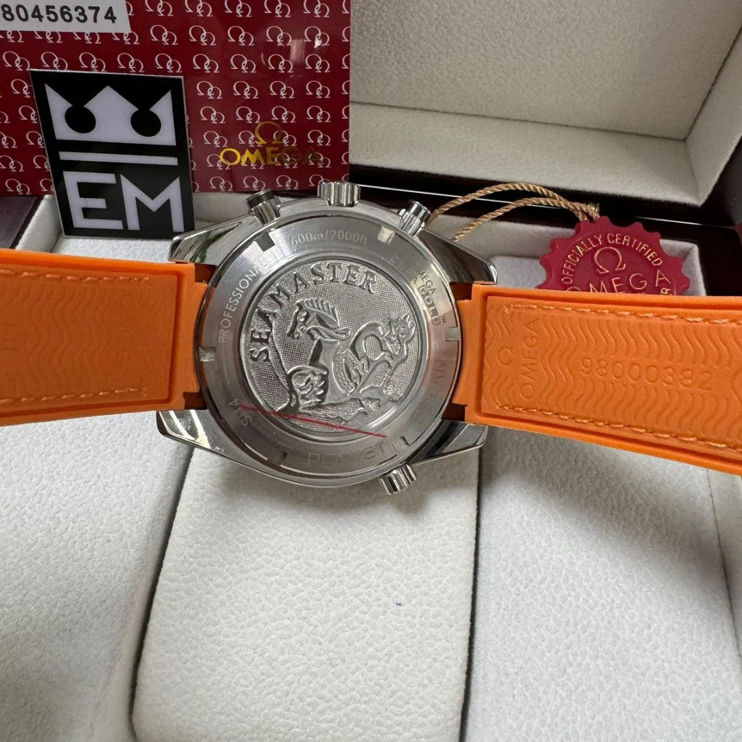 Omega Seamaster Planet Ocean Chronograph – Grau/Orange | Co-Axial Master Chronometer 600M