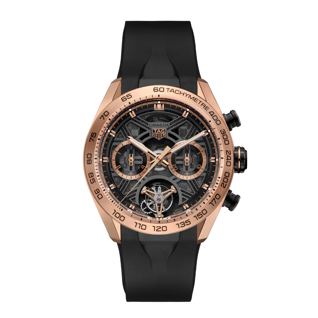 TAG Heuer Carrera Skelett Tourbillon – Roségold Schwarz