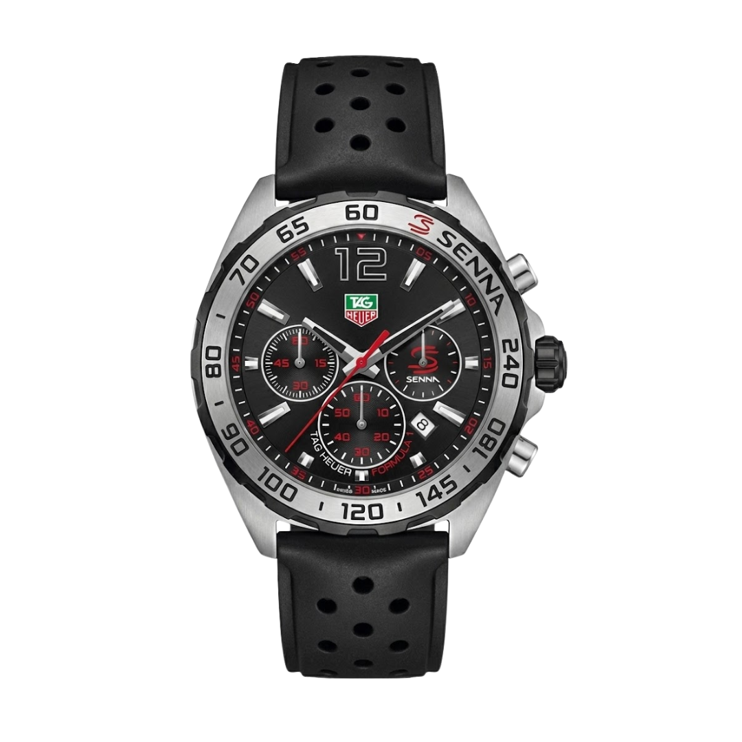 TAG Heuer Formula 1 Senna Edition – Schwarz/Rot | Sportarmband