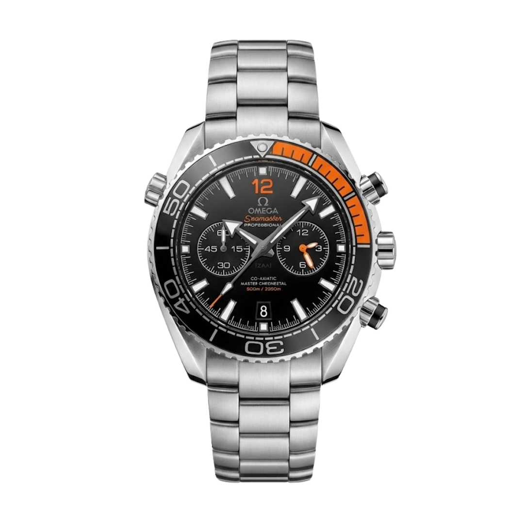 Omega Seamaster Planet Ocean Chronograph – Schwarz & Orange | Edelstahlarmband
