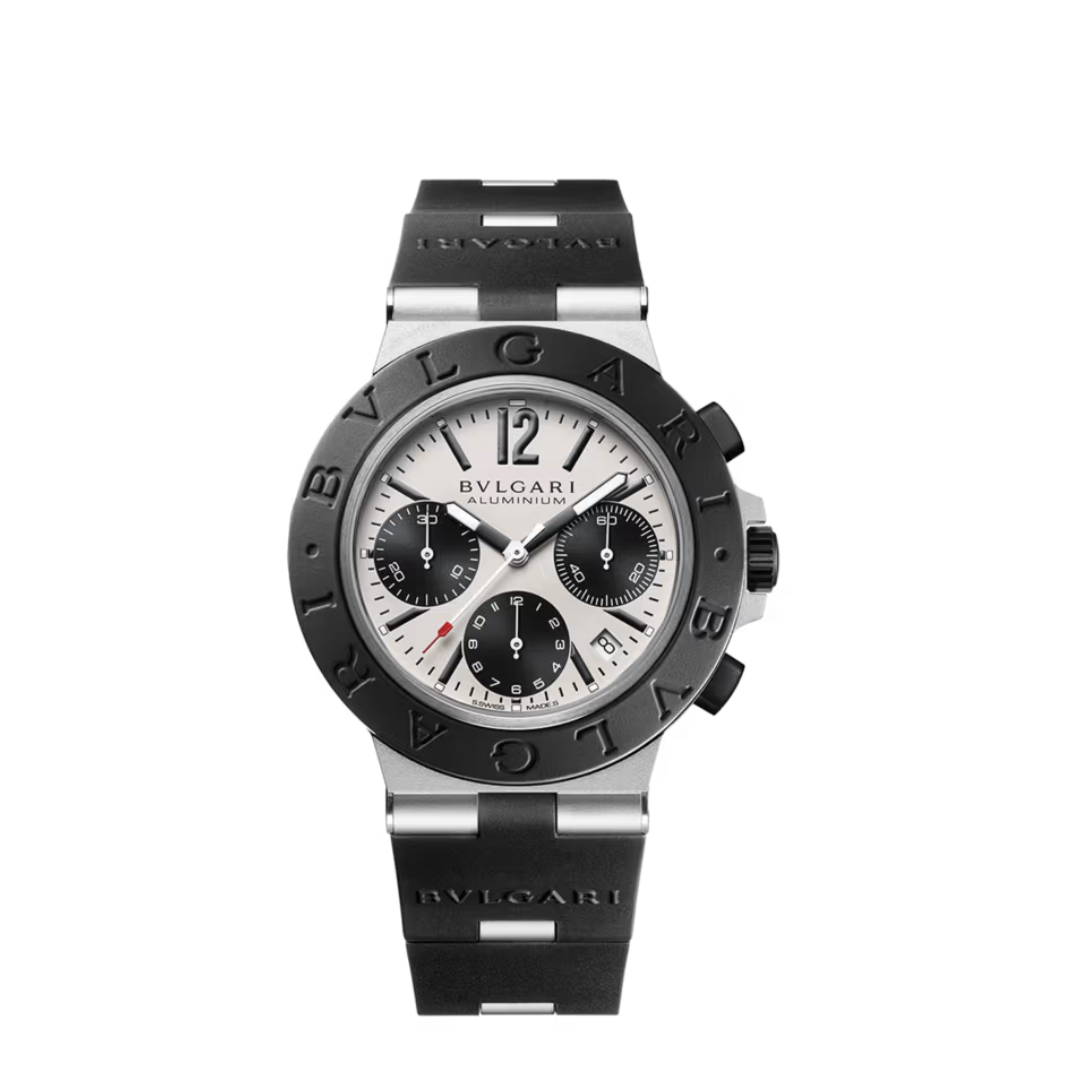 Bvlgari Aluminium Chronograph Schwarz-Weiß