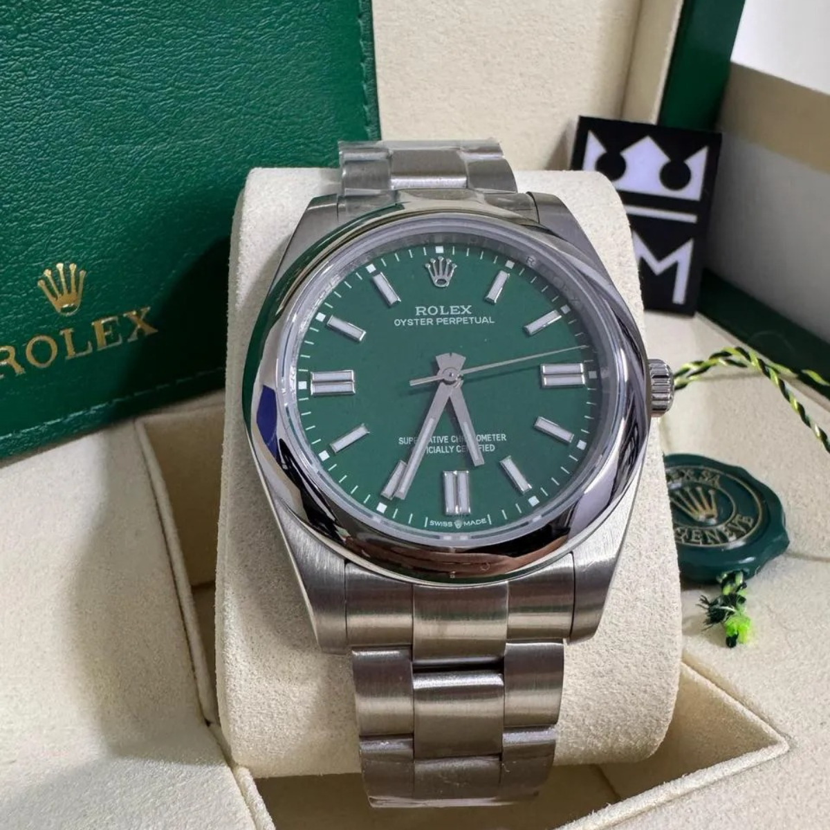 Rolex Oyster Perpetual 41 – Grünes Zifferblatt