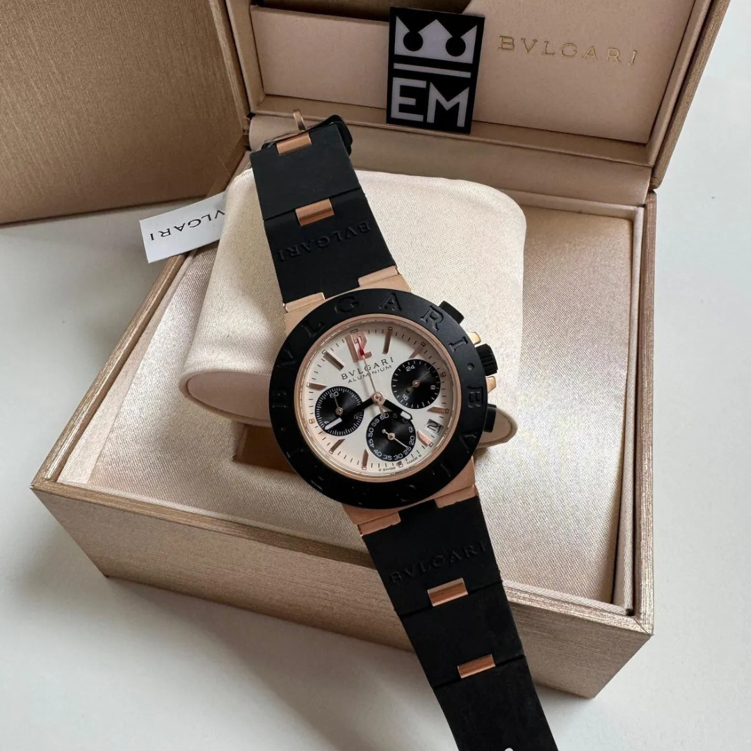 Bvlgari Aluminium Chronograph Creme