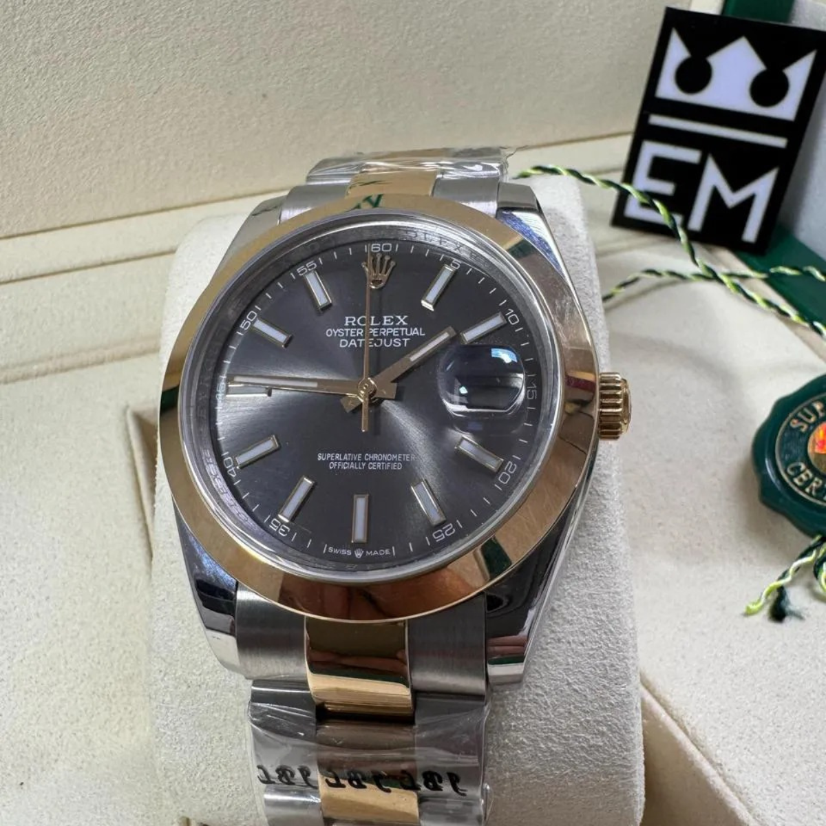 Rolex Datejust 41 – Graues Zifferblatt – Bicolor