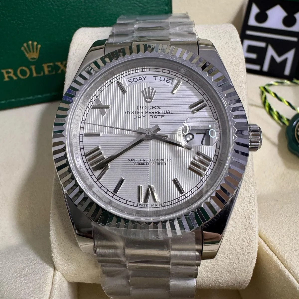 Rolex Day-Date 40 – Silbernes Zifferblatt