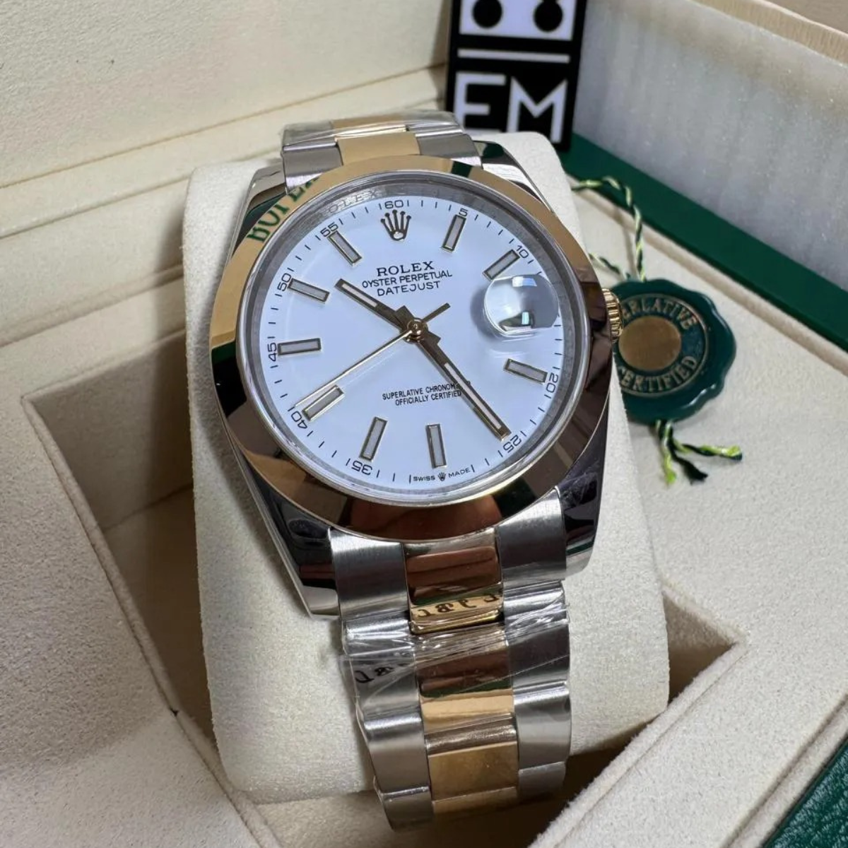 Rolex Datejust 41 – Weisses Zifferblatt – Rolesor