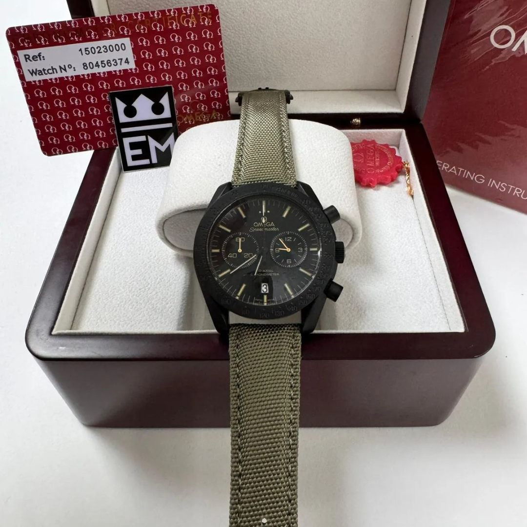 Omega Speedmaster Dark Edition – Schwarz/Khaki | Chronograph