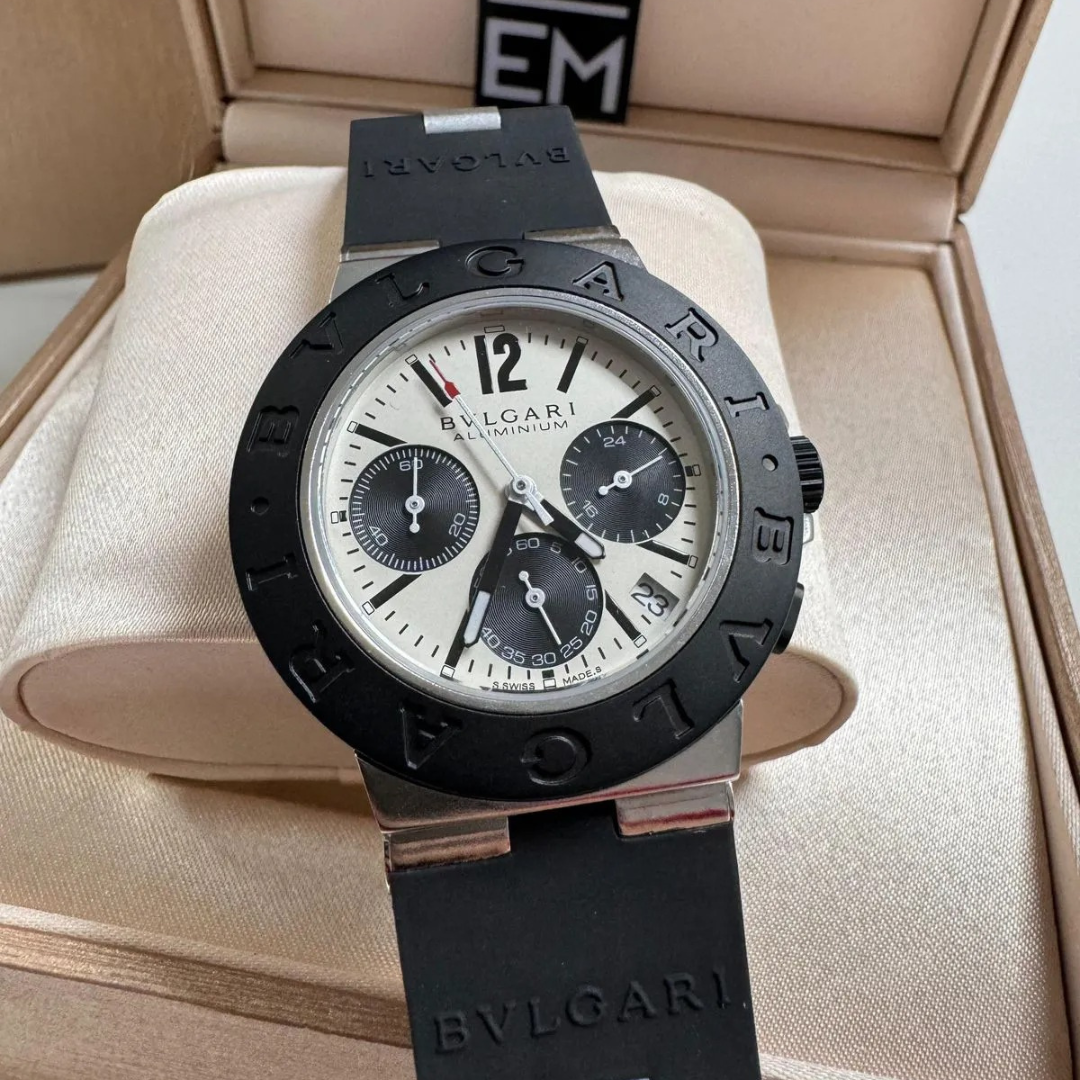 Bvlgari Aluminium Chronograph Schwarz-Weiß