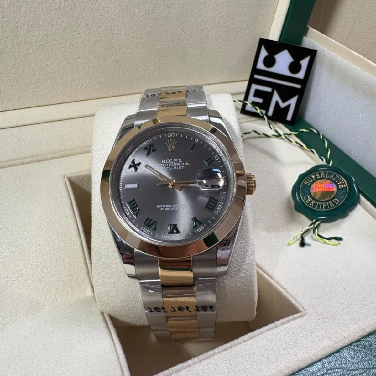 Rolex Datejust 41 – Graues Römisches Zifferblatt – Bicolor