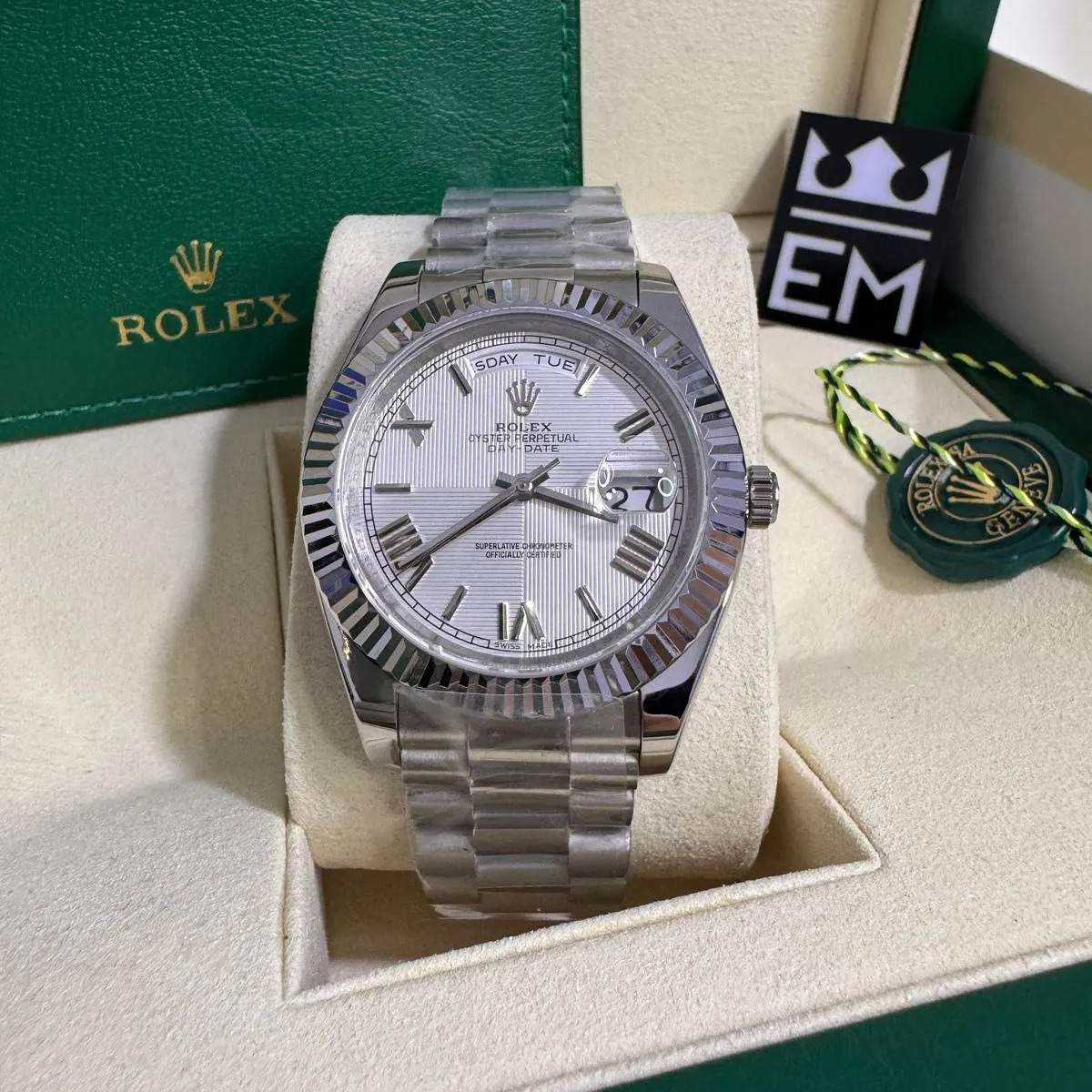 Rolex Day-Date 40 – Silbernes Zifferblatt