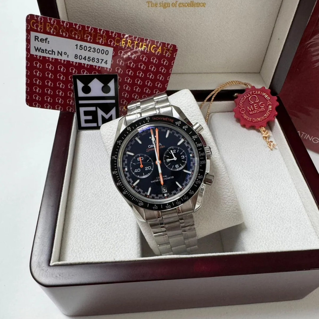 Omega Speedmaster „Co-Axial Master Chronometer“ – Schwarzes Zifferblatt | Edelstahlarmband