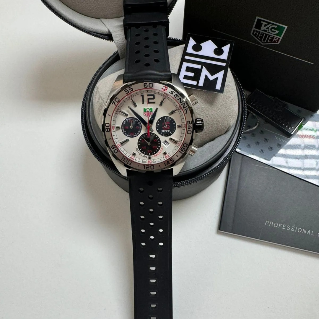 TAG Heuer Formula 1 Senna Edition – Silber/Schwarz | Sportarmband