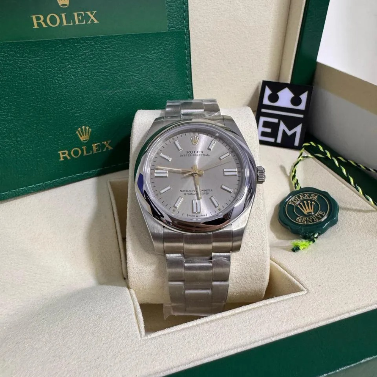 Rolex Oyster Perpetual 36 – Silbernes Zifferblatt