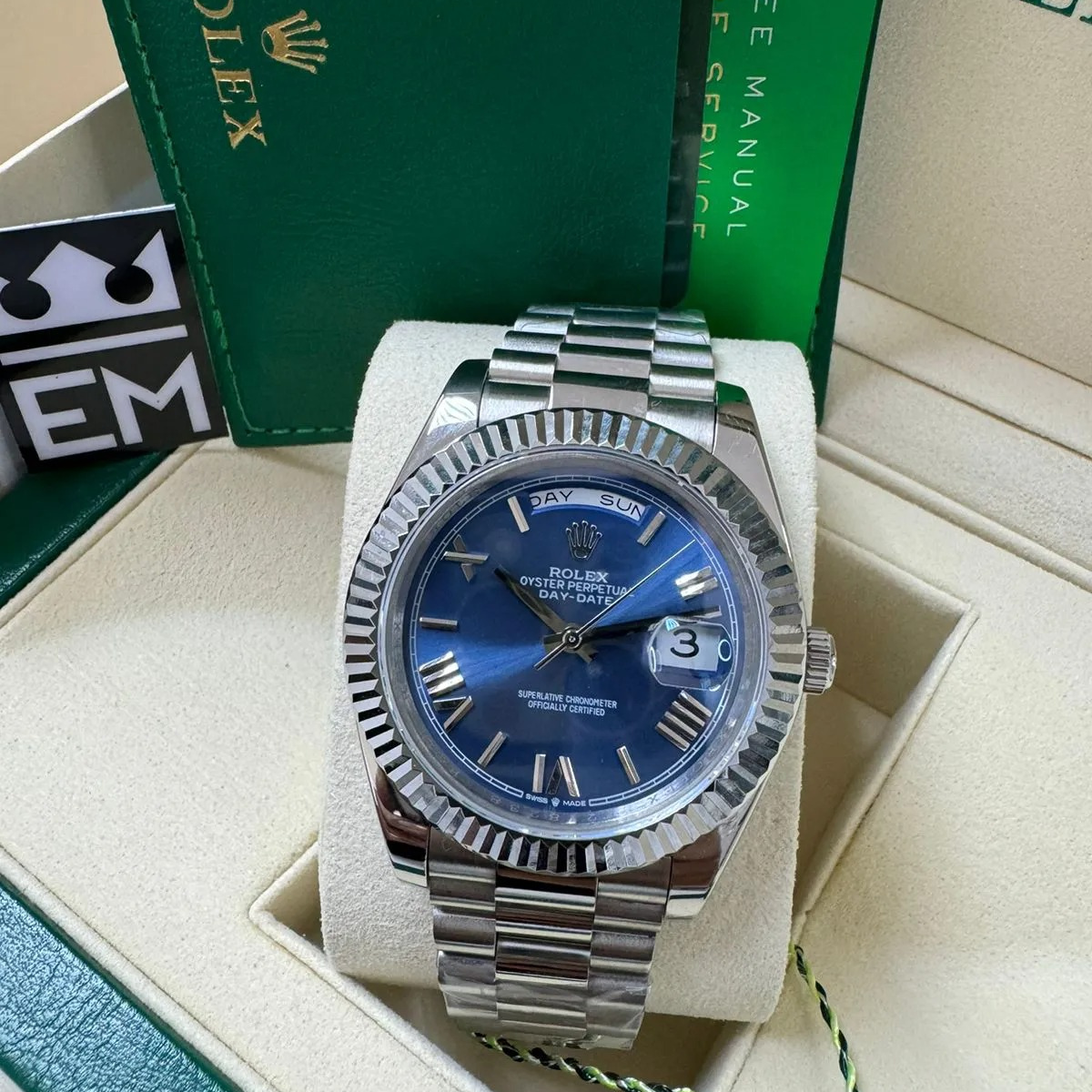 Rolex Day-Date 40 – Blaues Zifferblatt