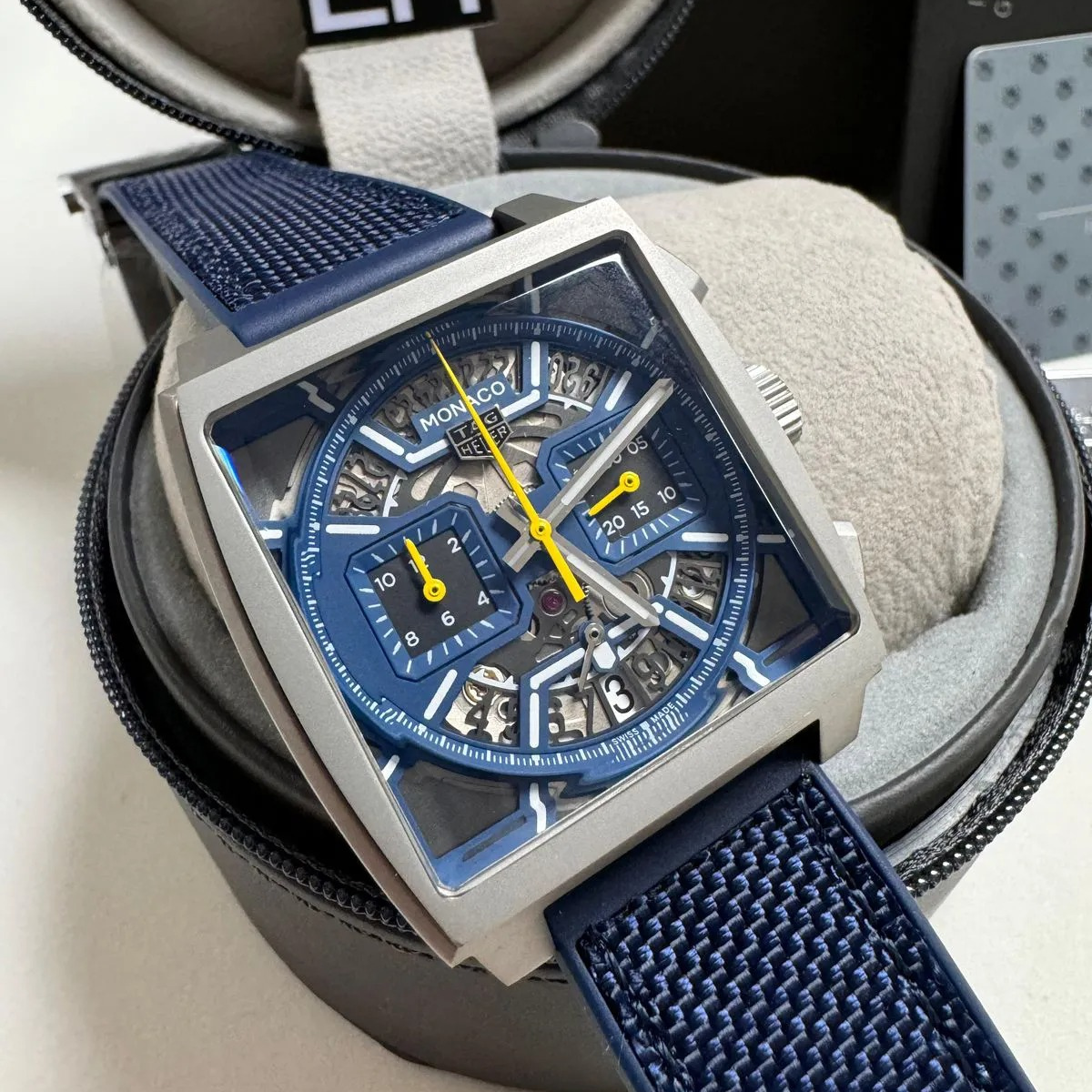 TAG Heuer Monaco Skeleton Automatik Chronograph Blau