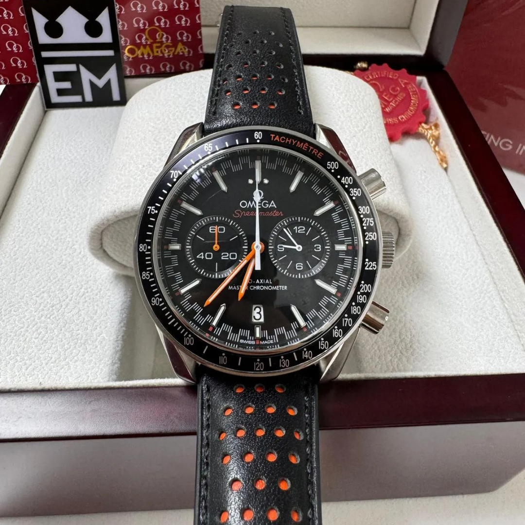 Omega Speedmaster Racing – Schwarz/Orange | Chronograph