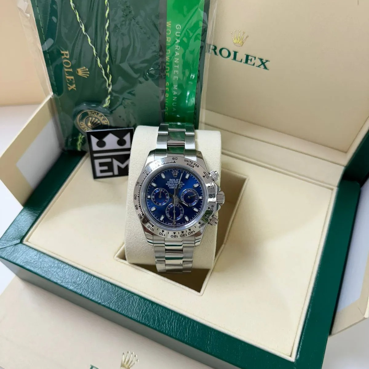 Rolex Daytona 126509 – Platin-Edition – Blaues Zifferblatt