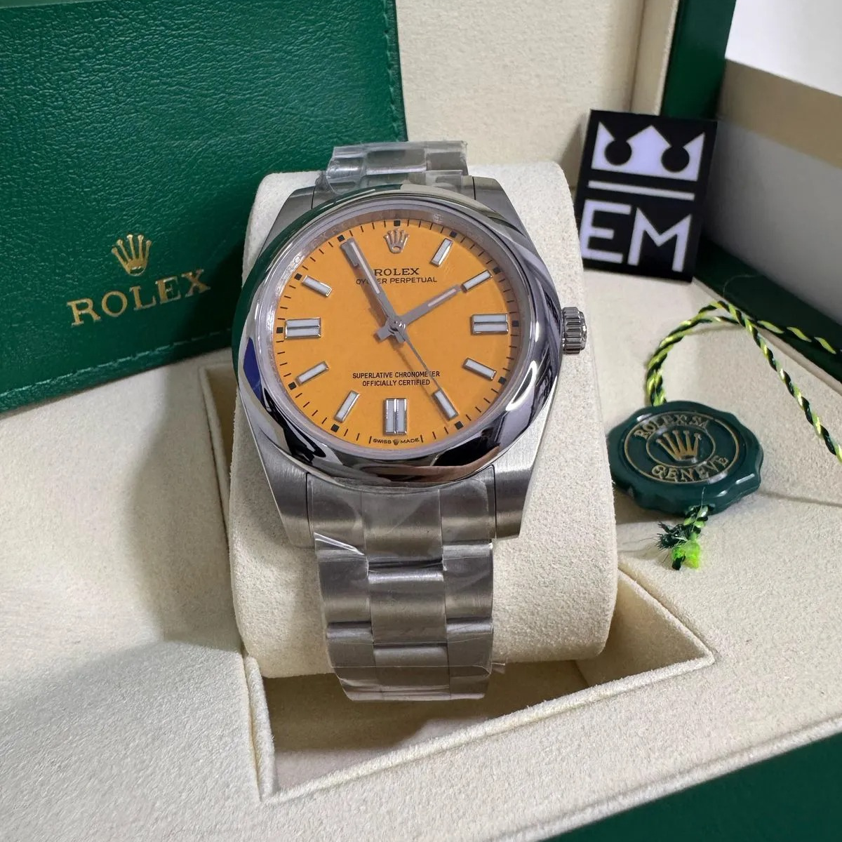 Rolex Oyster Perpetual 41 – Gelbes Zifferblatt