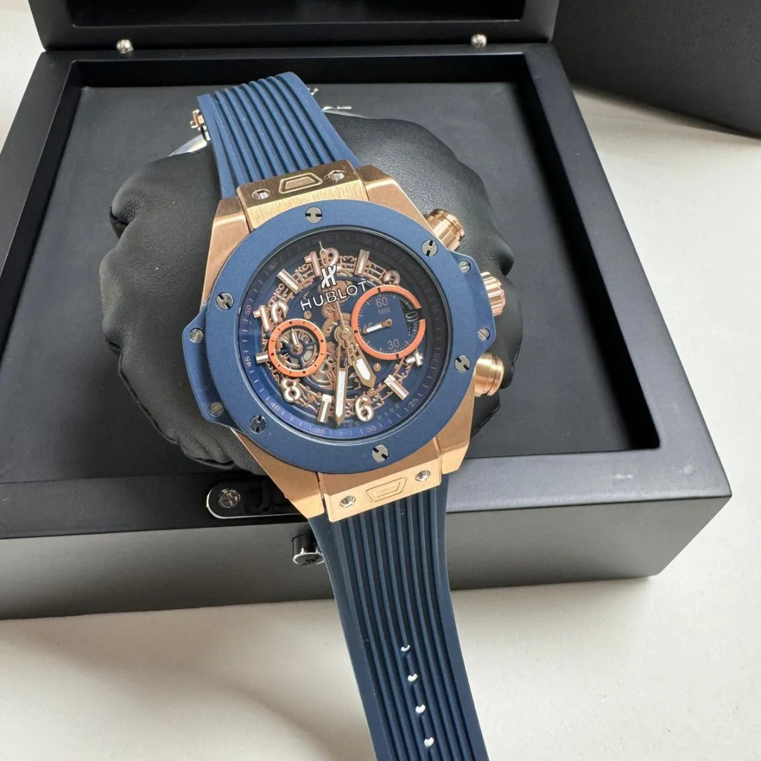 Big Bang Unico Blau Roségold Skeleton