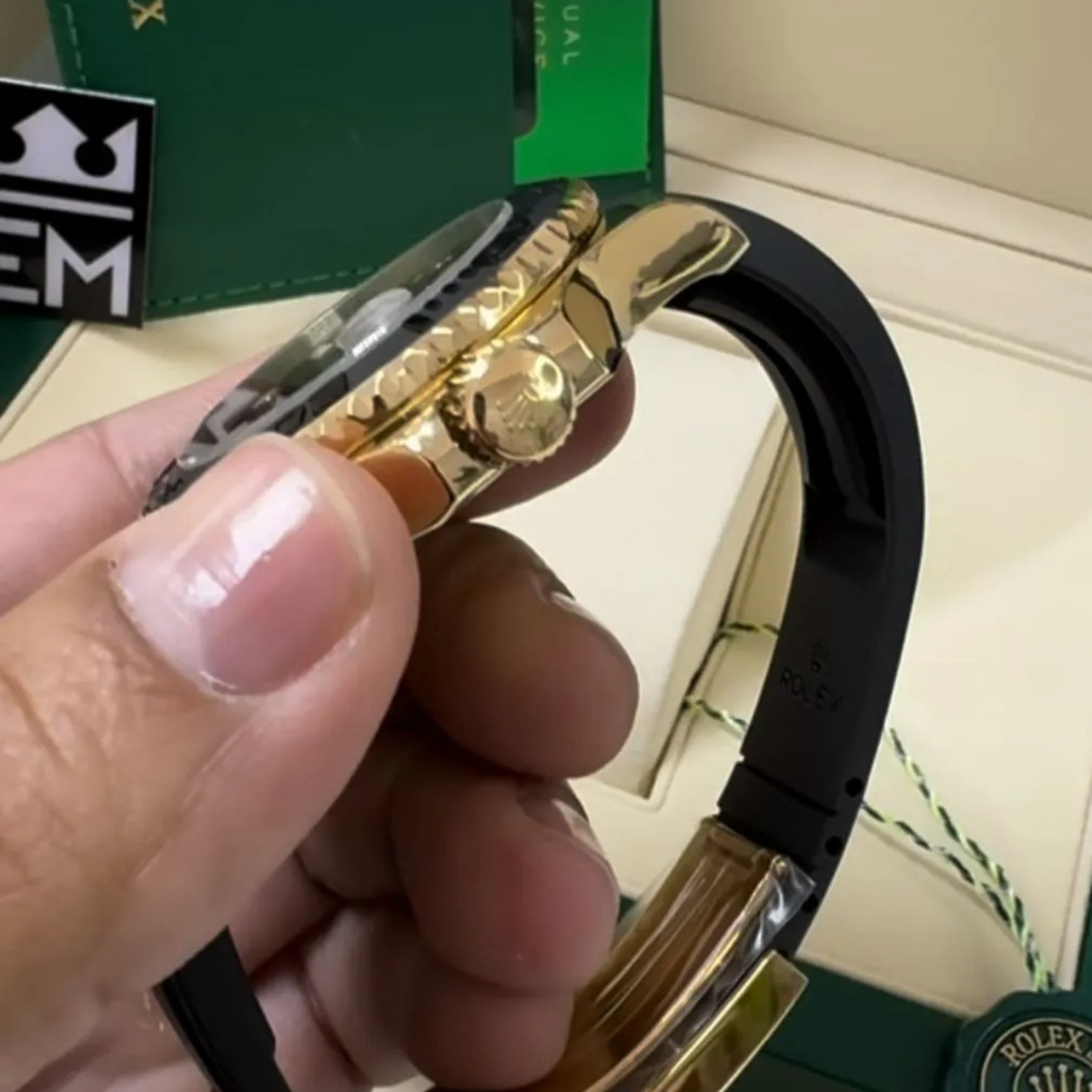 Rolex Yacht-Master 42 – Schwarzes Zifferblatt – Oysterflex