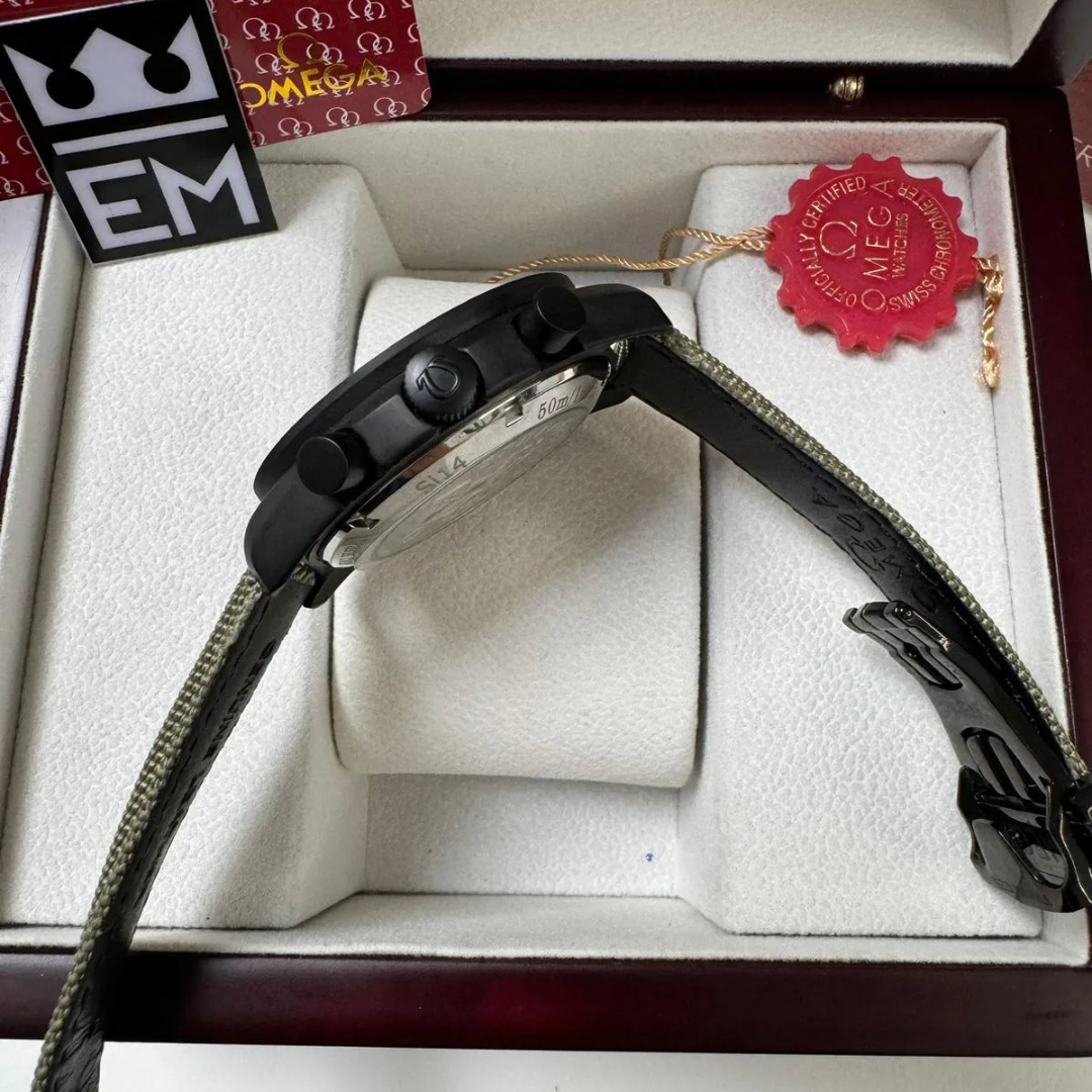 Omega Speedmaster Dark Edition – Schwarz/Khaki | Chronograph