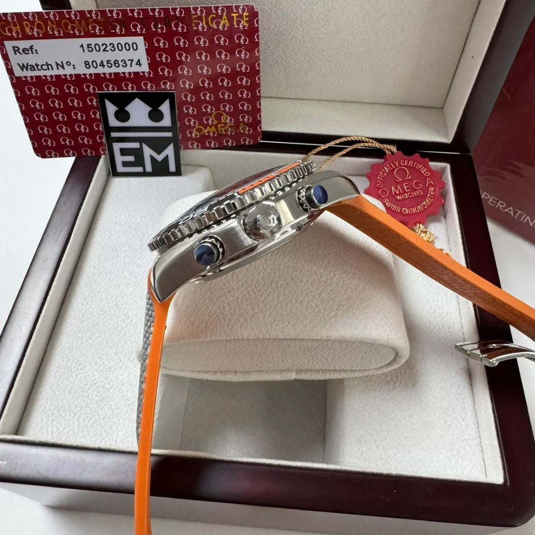 Omega Seamaster Planet Ocean Chronograph – Grau/Orange | Co-Axial Master Chronometer 600M