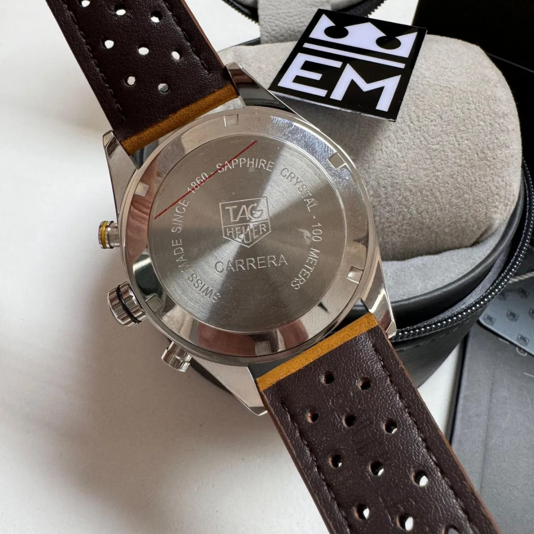 TAG Heuer Carrera Chronograph Blau – Automatik | Wildlederarmband