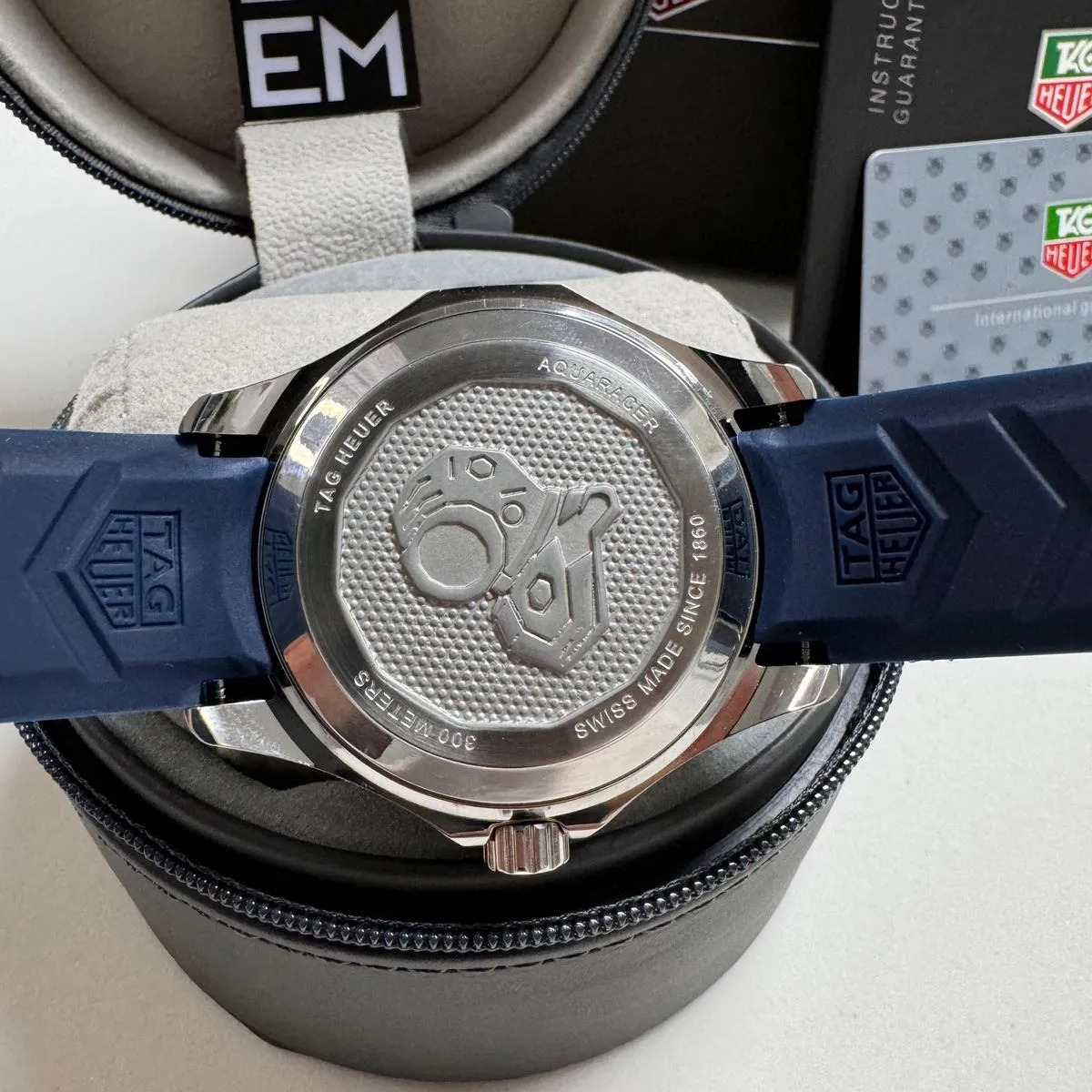 TAG Heuer Aquaracer Blau Chronometer 300M Kautschukband