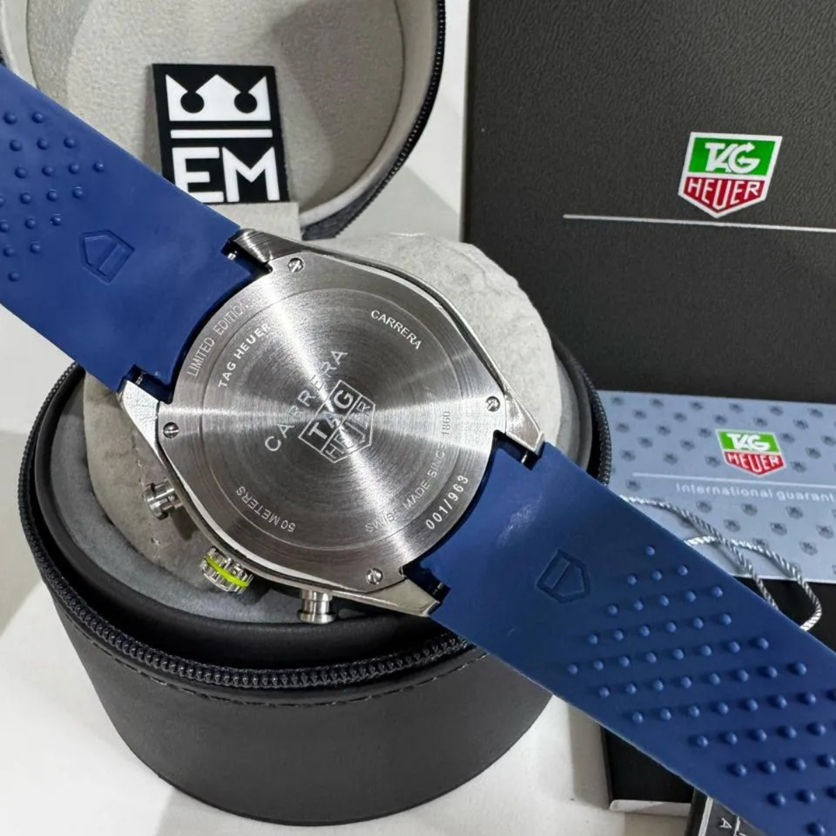 TAG Heuer Carrera Senna Skelett Tourbillon – Blau Gelb