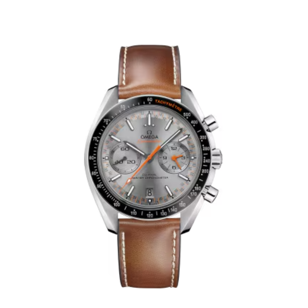 Omega Speedmaster Co-Axial Chronograph Grau/Orange – 42 mm Braun-Lederband