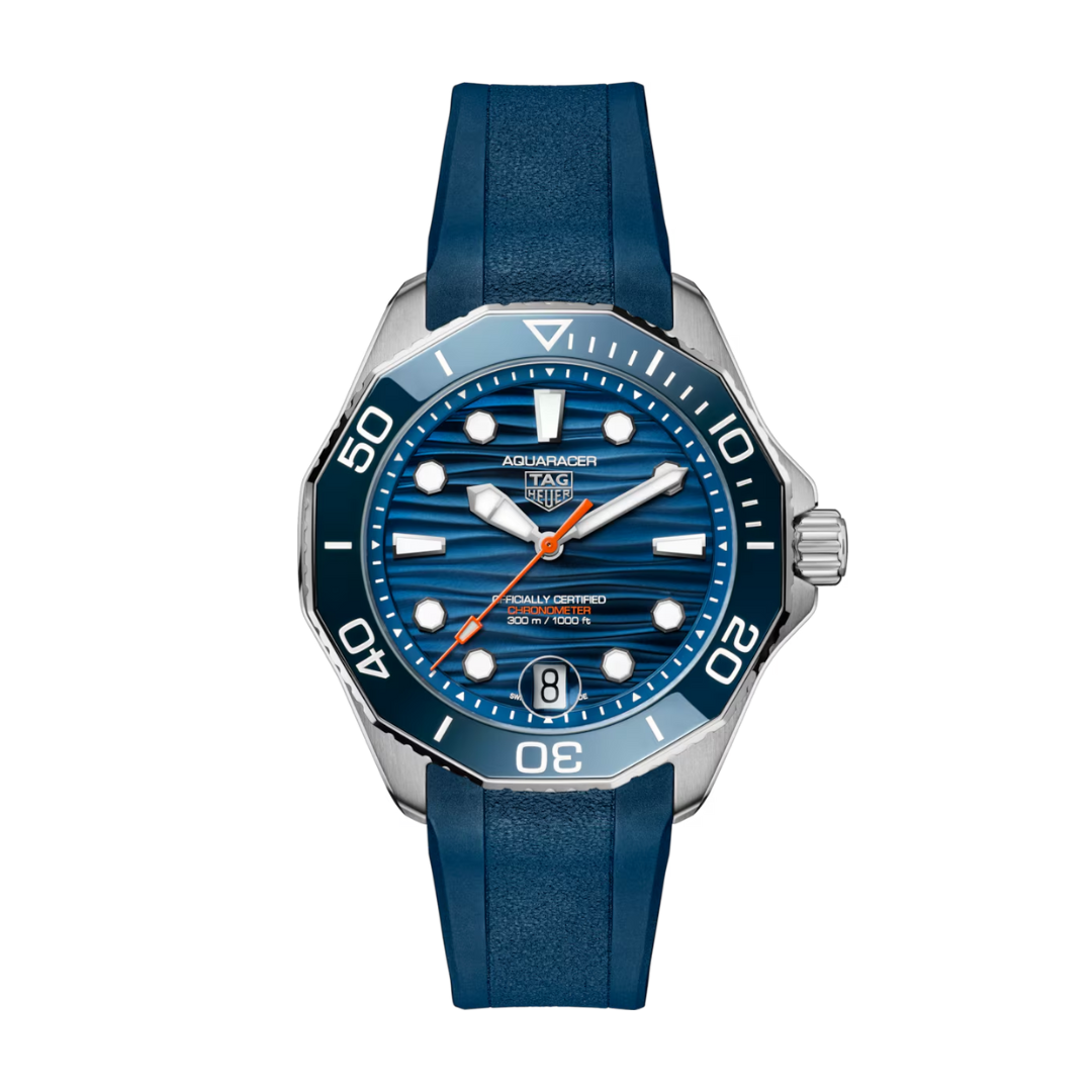 TAG Heuer Aquaracer Blau Chronometer 300M Kautschukband