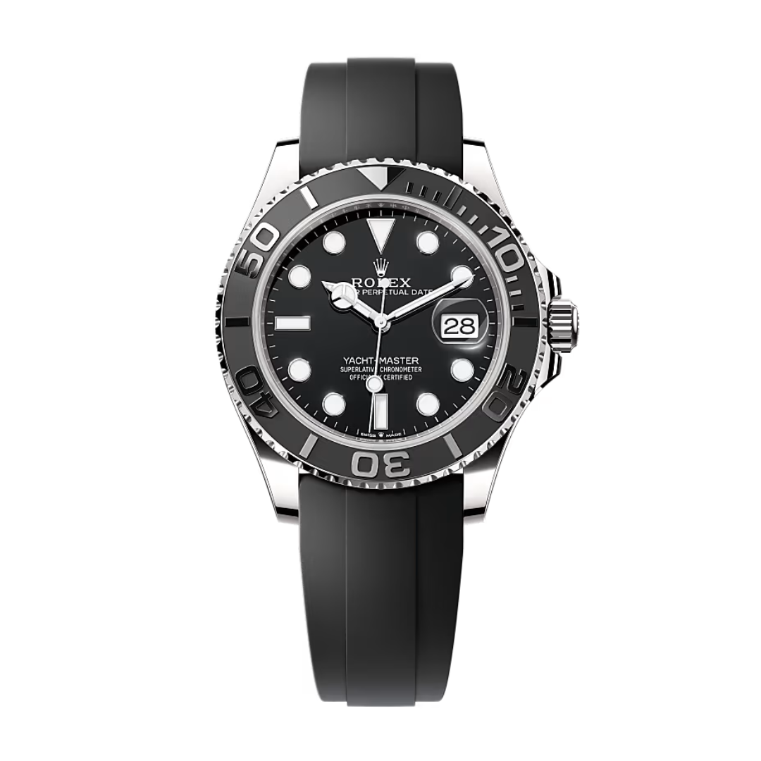 Rolex Yacht-Master 42 – Schwarzes Zifferblatt – Oysterflex