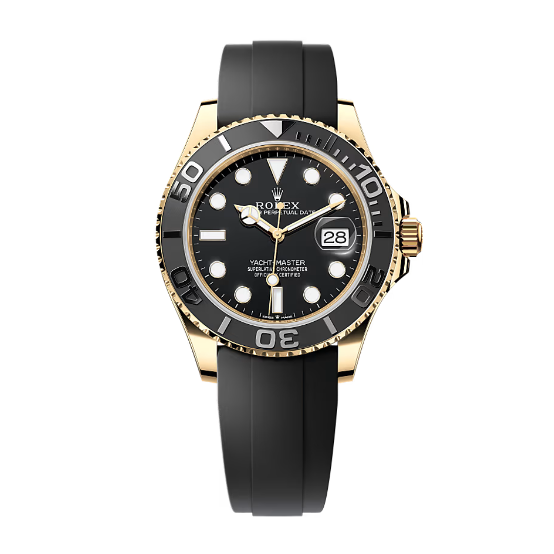Rolex Yacht-Master 42 – Schwarzes Zifferblatt – Oysterflex