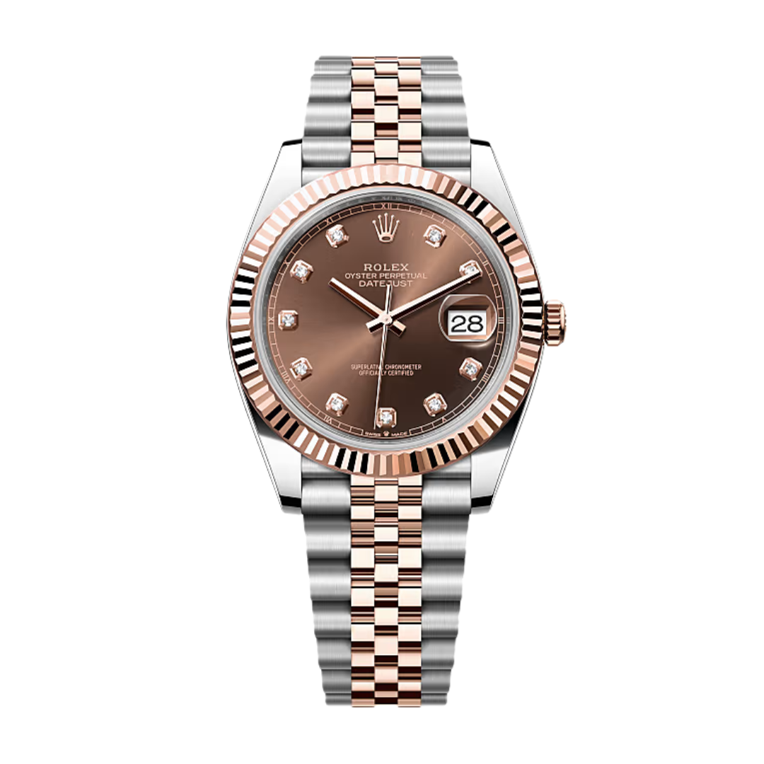Rolex Datejust 41 – Braunes Zifferblatt mit Diamanten