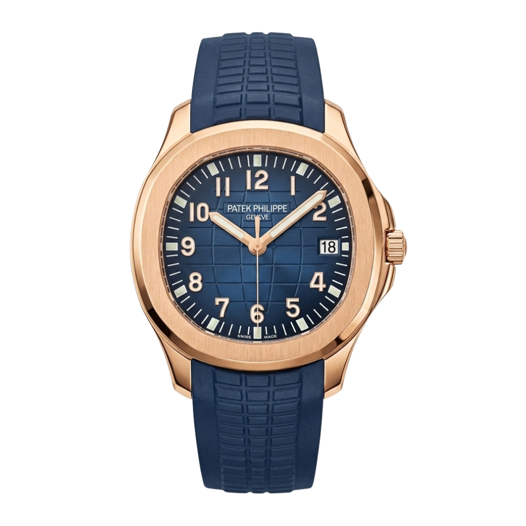 Patek Philippe Aquanaut Automatik Blau Roségold