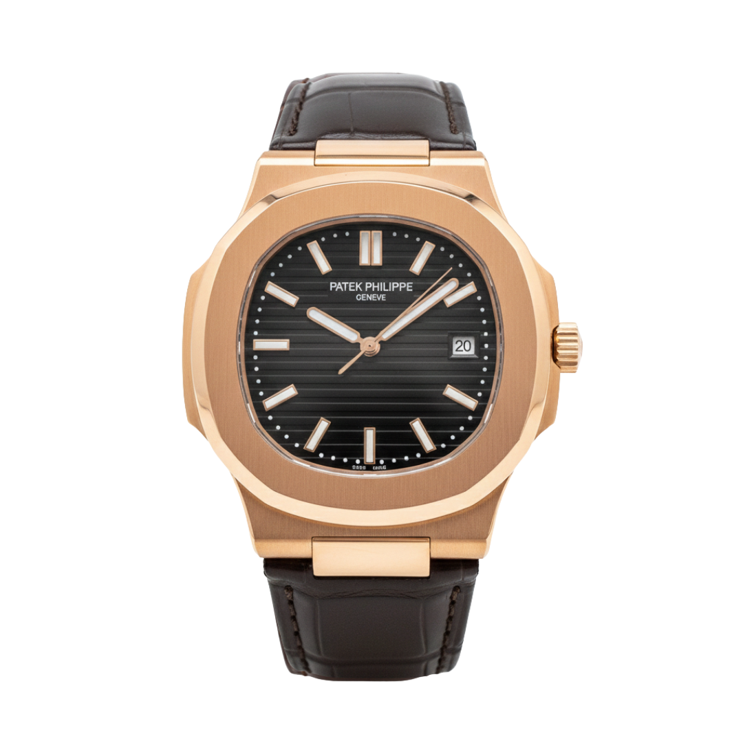 Patek Philippe Nautilus Roségold Schwarz Automatik